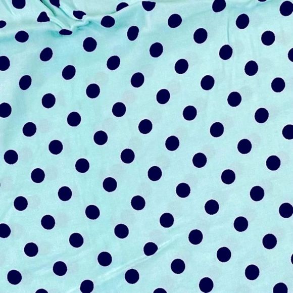 4/$32 No Boundaries size medium teal/light blue top black polka dots keyhole NWT - Picture 9 of 16